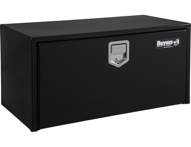 Buyers Black Steel Underbody Truck Tool Box with paddle Latch 18 Inches Deep