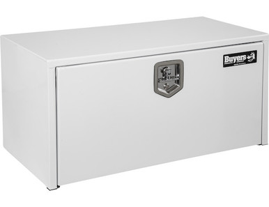 Buyers White Steel Underbody Truck Tool Box 24 Inches Deep
