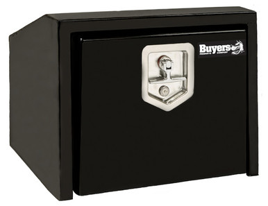 Buyers Black Steel Underbody Truck Tool Box with Slanted Back