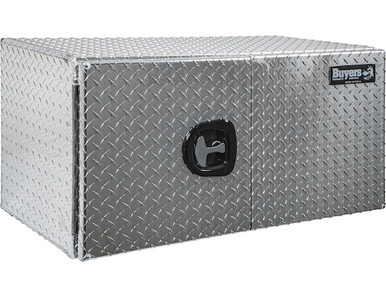 Buyers Diamond Tread Aluminum Underbody Truck Tool Box with Barn Door