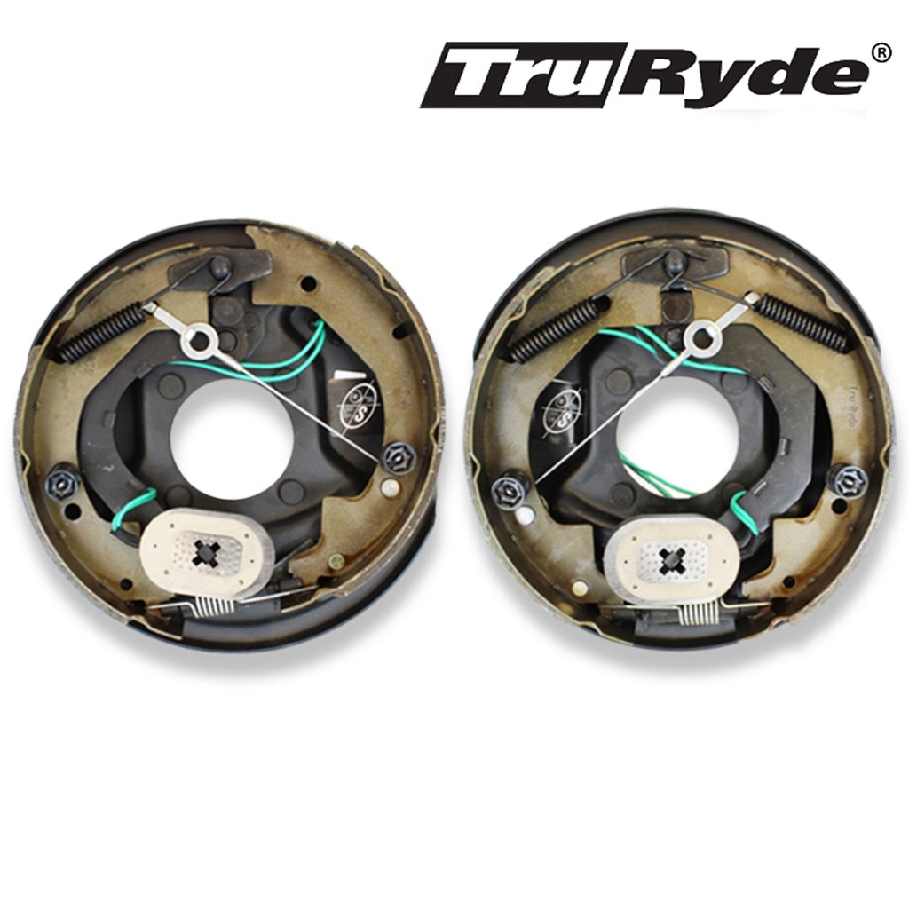 Pair of 10" x 2 1/4" TruRdye Self-Adjusting Electric Brake Assemblies for 3,500 lbs. Trailer Axles No Hardware - 23158AUTO-LITE