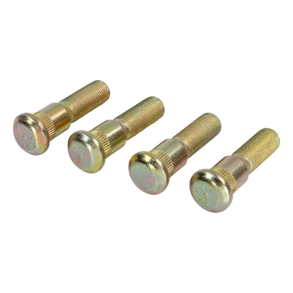 Lippert Trailer Axle Wheel Bolt, 0.689" Knurl, 9/16"-18 Thread End, 4 Pack - 2024055282