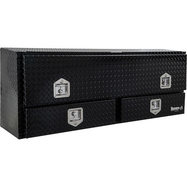 Buyers Black Diamond Tread Aluminum Pick-Up Truck Contractor with Lower Drawers Topsider Truck Tool Box