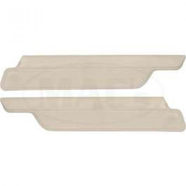 Padded Sunvisors, Fastback, Parchment White, Galaxie, 1963-1964