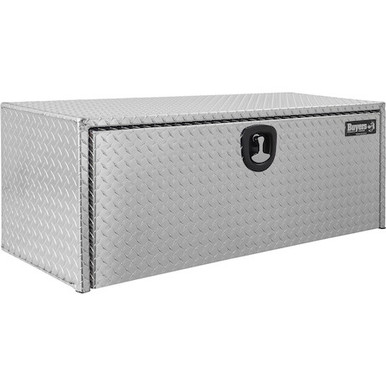 Buyers Diamond Tread Aluminum Underbody Truck Tool Box with 3 Point Latch 18 Inches Deep
