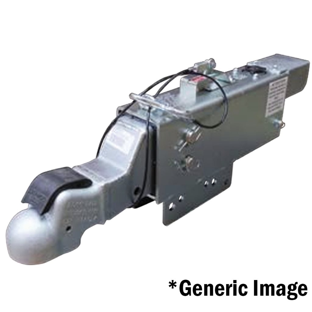 Demco Drop 12,500 lbs. 2-5/16" EZ Latch Coupler, Zinc Finish, Inline with Manual LockoutDisc Brake Actuator - 8414311