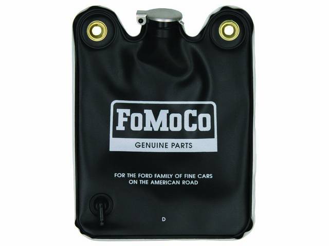 Windshield Washer Bag Reservoir, FoMoCo, Narrow Style, Flip Cap