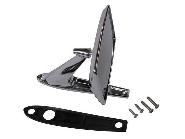Outside Rearview Mirror, Manual, Rectangular Head, Convex Mirror