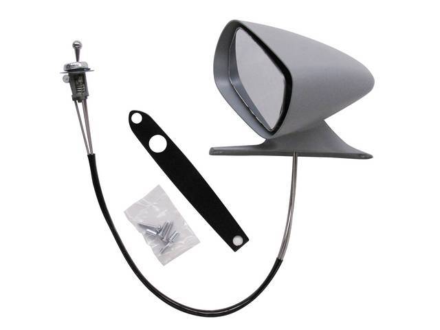 Outside Rearview Mirror, Racing Style, LH, Remote Control