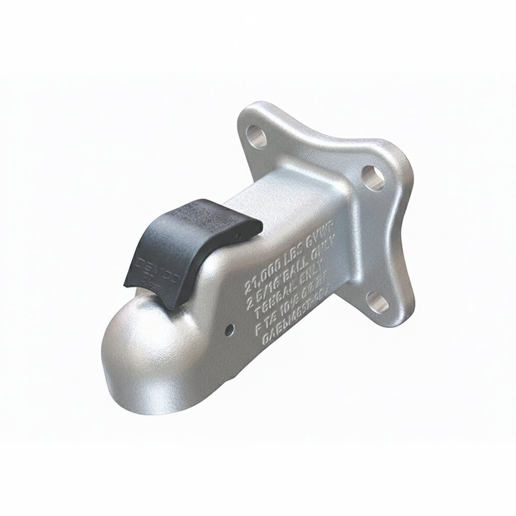 Demco Silver 2-5/16" EZ-Latch Flat Mount 25,000 lbs. Coupler - 17415-52