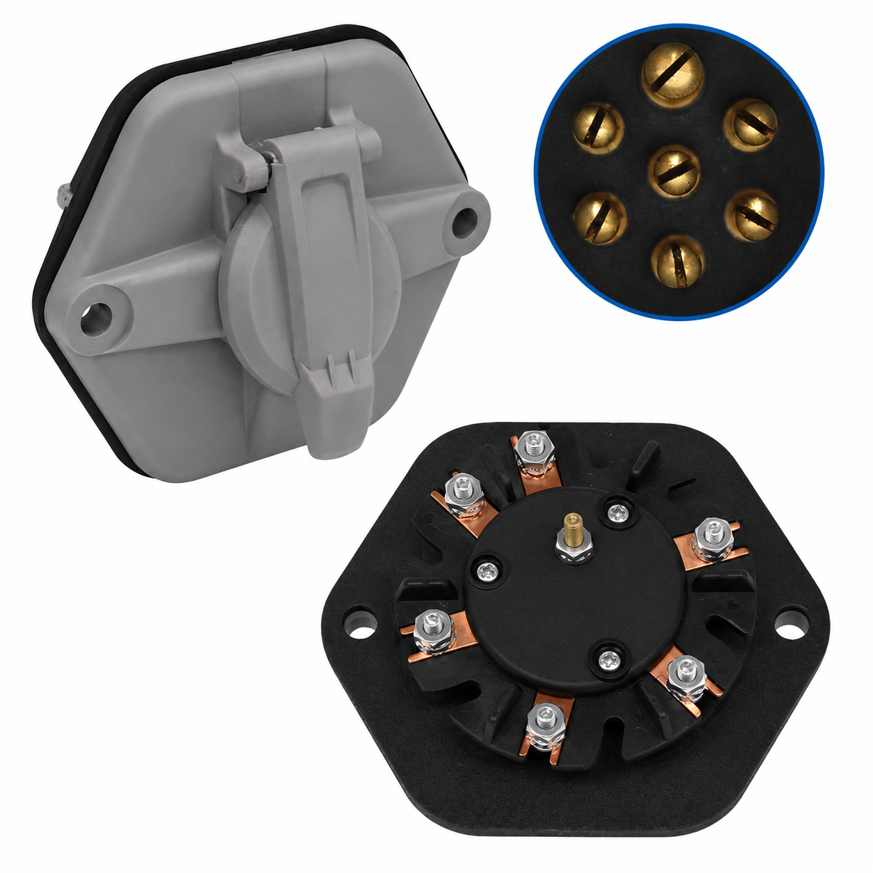 179.1037 - Socket 7 Way Split P