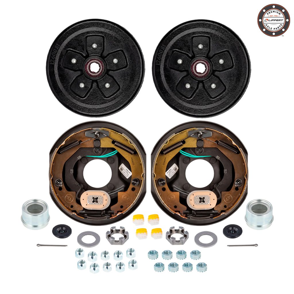 5-4.5" Bolt Circle 3,500 lbs. Lippert Pre-Greased Trailer Axle Electric Brake Kit - PGBK545ELE-LCI