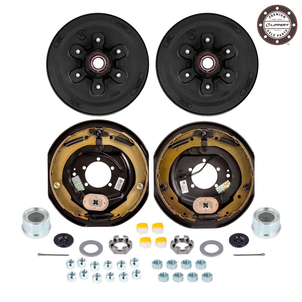 6-5.5" Bolt Circle 5,200 lbs. Lippert Pre-Greased Trailer Axle Electric Brake Kit - PGBK13ELE-LCI