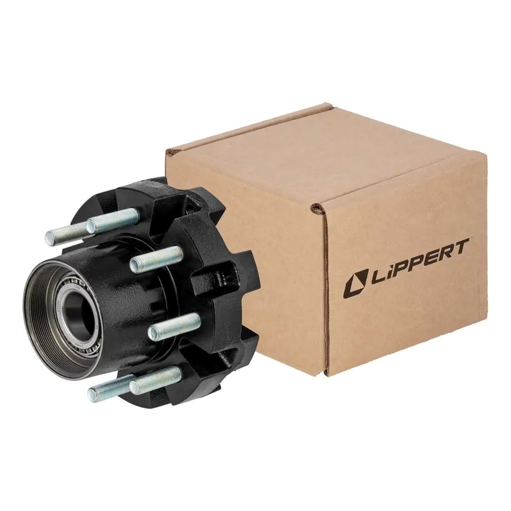 Lippert Standard Threaded Oil Idler Hub Assembly w/ Installed Bearing Kit, 10,000-lb. - 2025044135