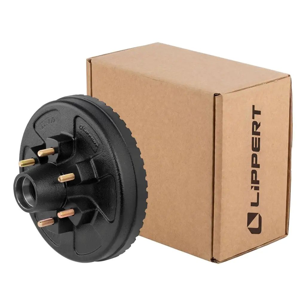 Lippert ABS 12" Brake Hub with Races & Wheel Studs, 6,000-lb. Axles - 2025077659