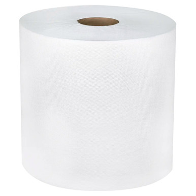 Hard Roll Paper Towels, TAD, White, 600 ft/Roll - Case (6 Rolls)