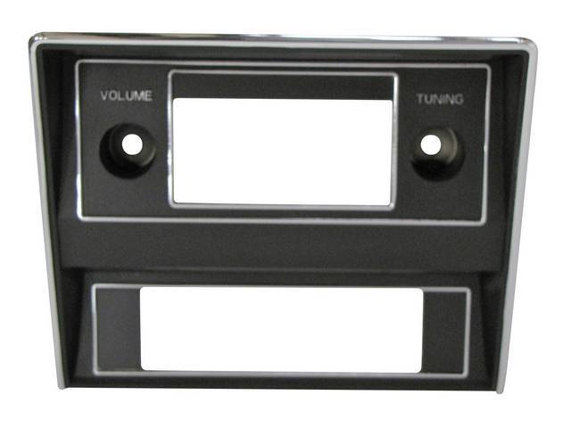 Radio and Heater Dash Bezel, Black