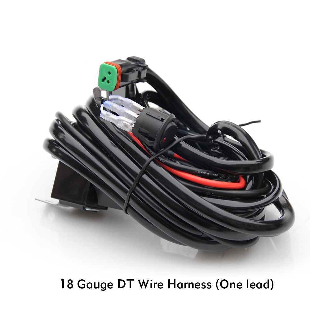 18AWG 2-Pin DT Connector Truck Jeep ATV UTV Wire Harness For Light Bar-1 Lead
