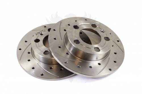 Brake Rotor Set, Mk4 232mm Rear Drilled & Slotted Eurospec