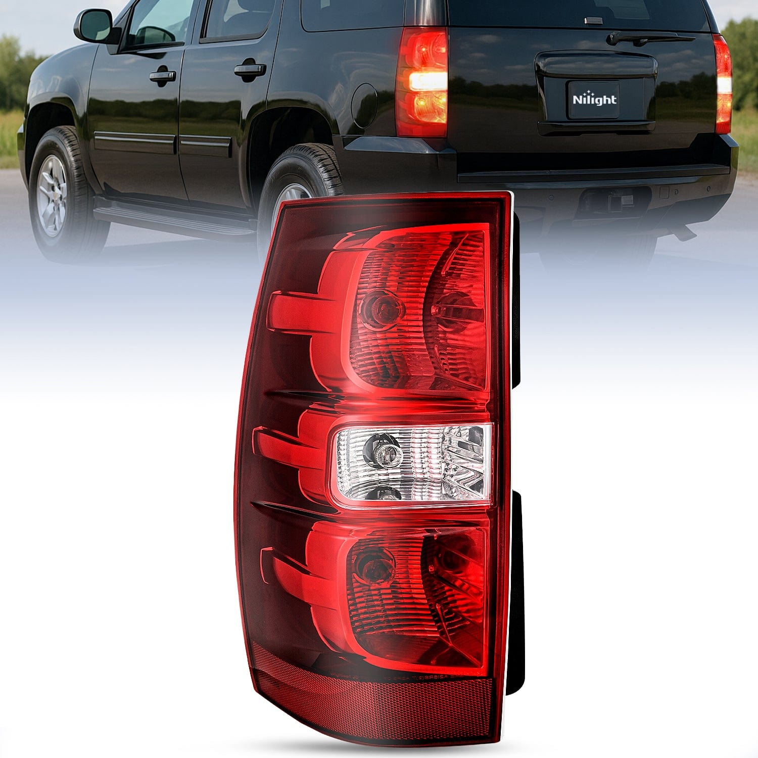 Taillight Assembly Compatible With 2007 2008 2009 2010 2011 2012 2013 2014 Chevy Chevrolet Tahoe Suburban Tail Lights Rear Lamps Replacement Driver Side Red