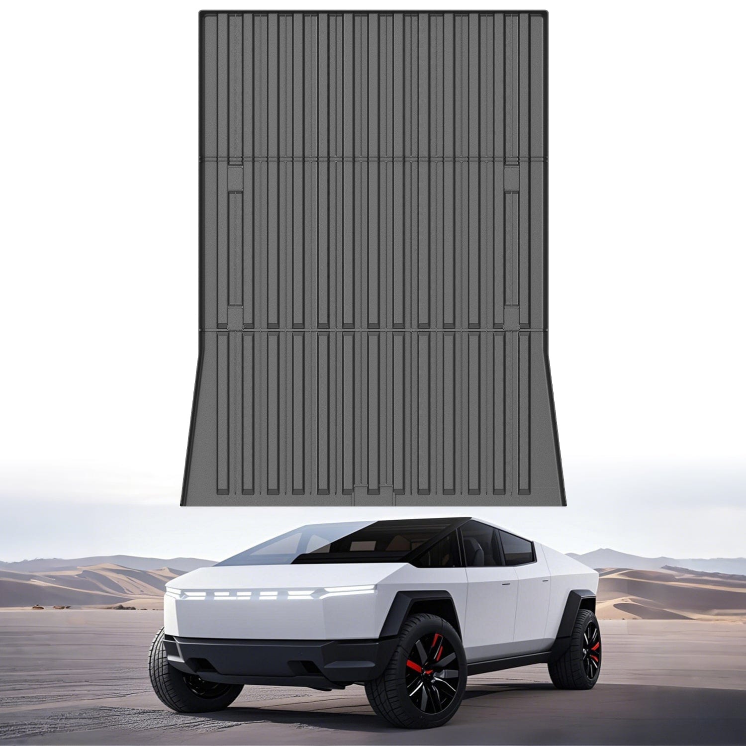 Truck Bed Mat for Tesla Sybertruck 2023 2024 2025 6FT, 3D Anti-Slip, Thick and Durable, All Weather Custom Fit TPE Trunk Bed Liner