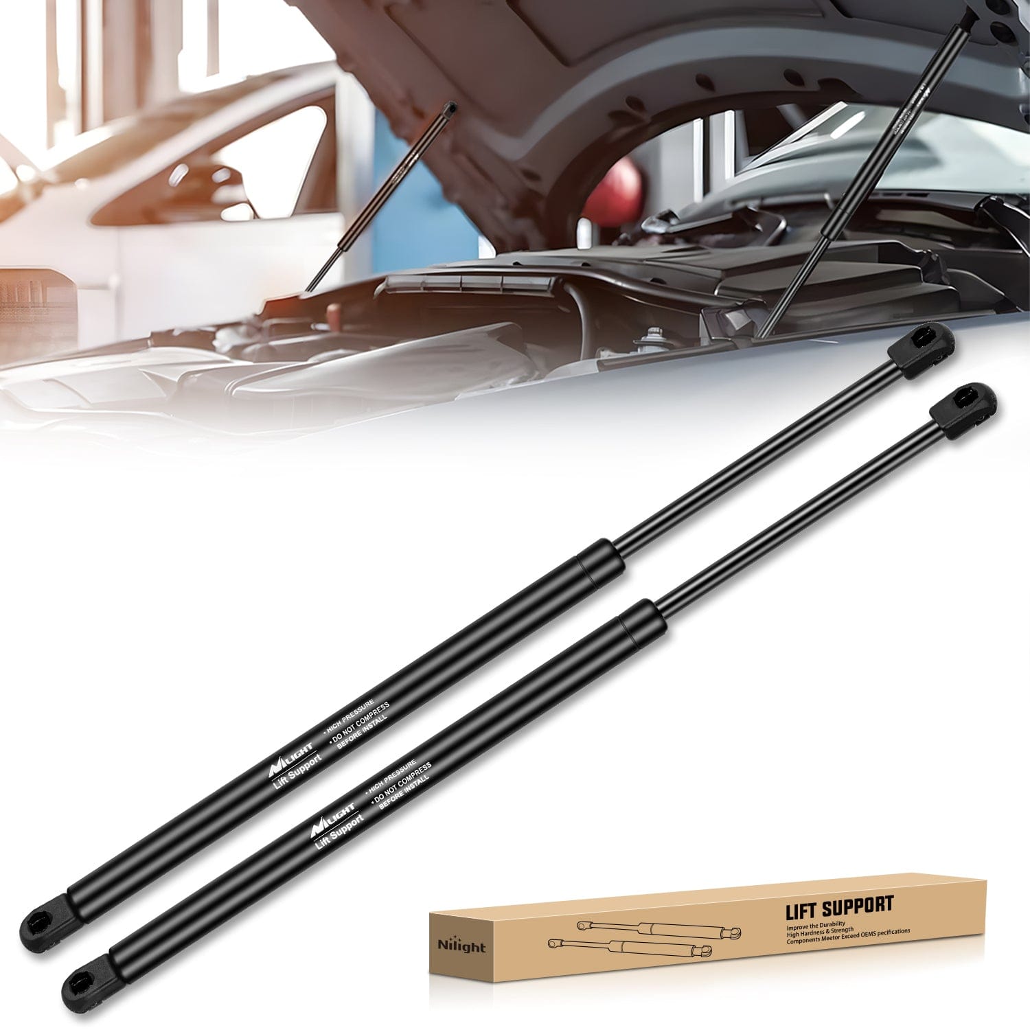 2 PCS Lift Support Struts Replacement for Acura MDX 2007 2008 2009 2010 2011 2012 2013 Front Hood Gas Springs Shock Rods