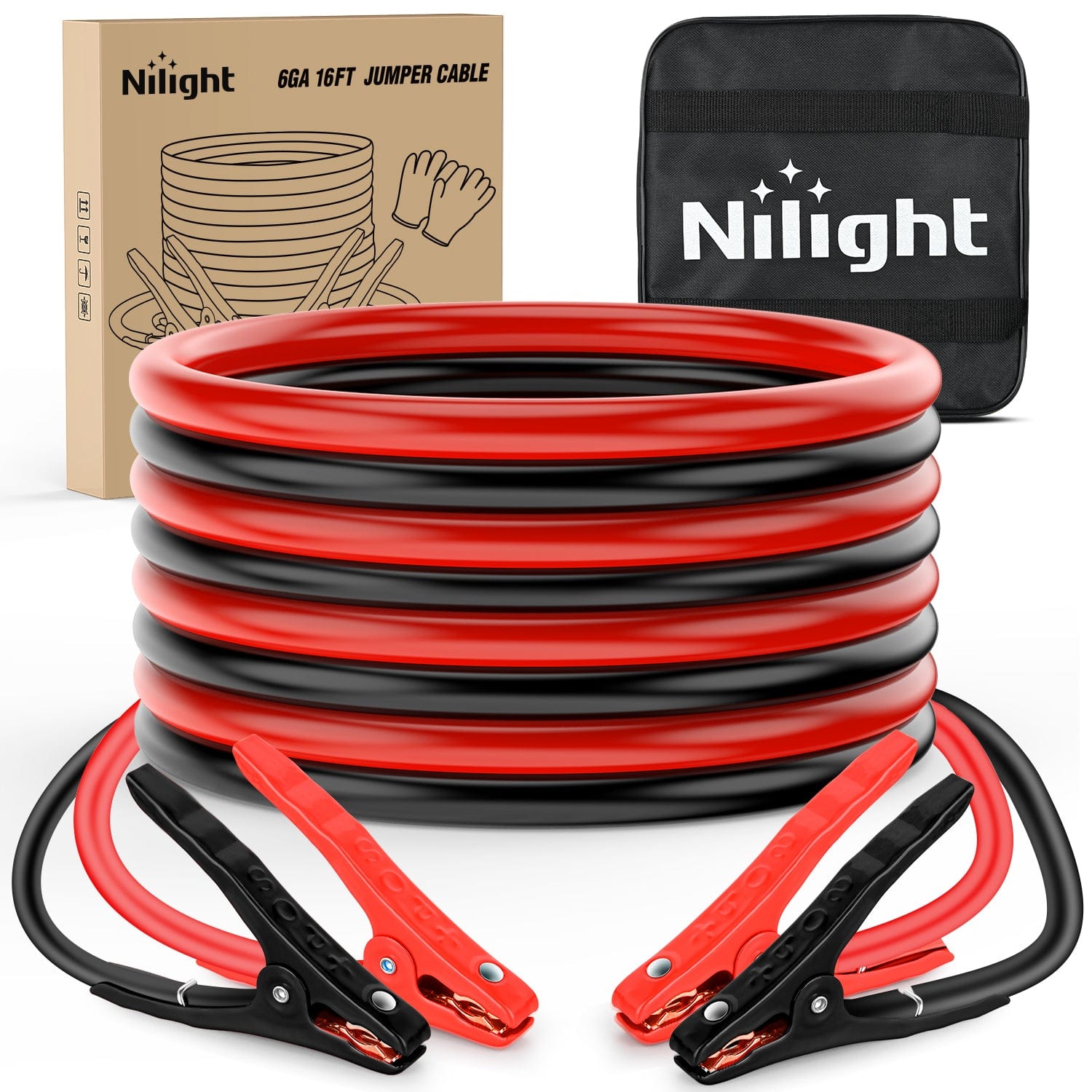 6 Gauge 16 FT Heavy Duty Jumper Cable
