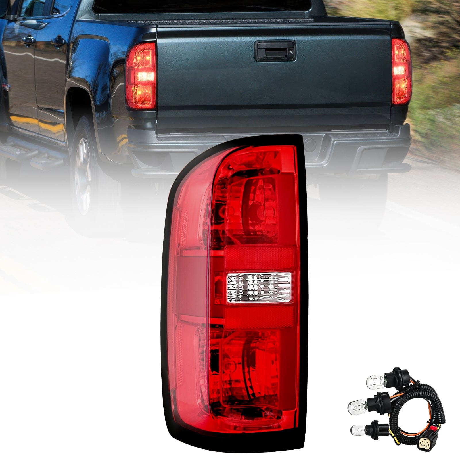 2015 2016 2017 2018 2019 2020 2021 2022 Chevy Colorado Rear Lamp Replacement Taillight Assembly OE Style Driver Side w/Bulbs