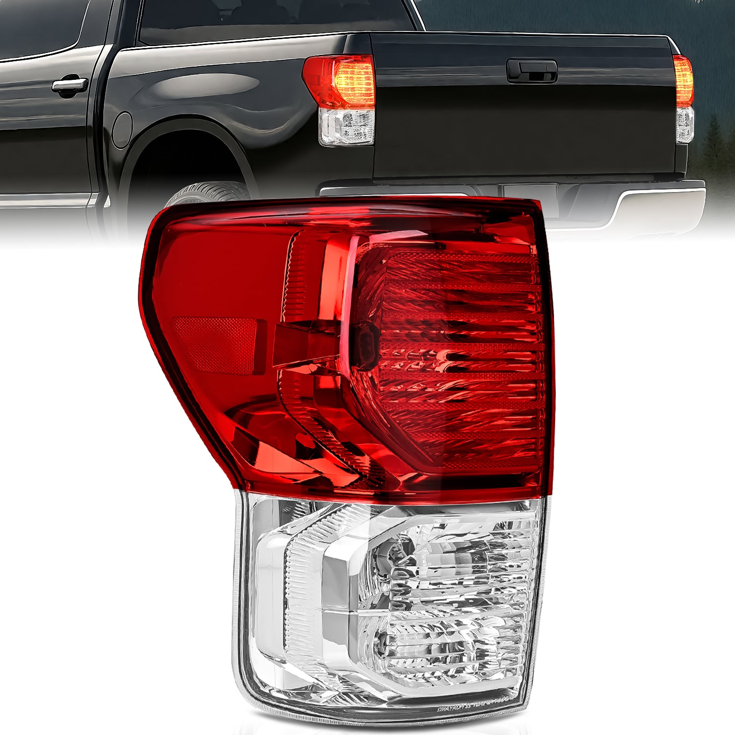 Taillight Assembly Compatible with 2007 2008 2009 2010 2011 2012 2013 Toyota Tundra Rear Tail Light Lamp Replacement OE Style Left Driver Side