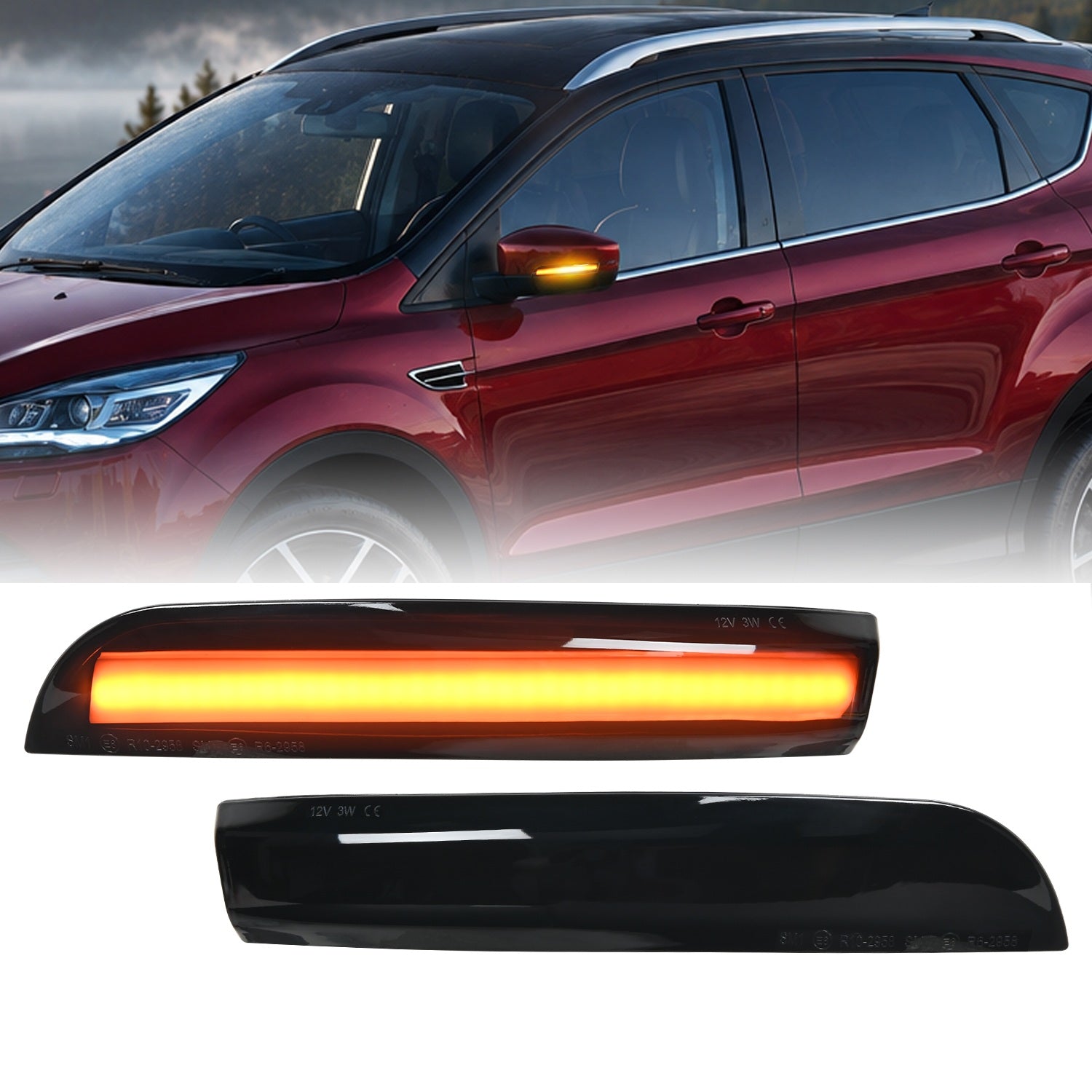 2012 2013 2014 2015 2016 2017 2018 Ford Focus ST RS 2013 2014 2015 2016 2017 2018 Ford Kuga Ecosport Side Mirror Marker Light