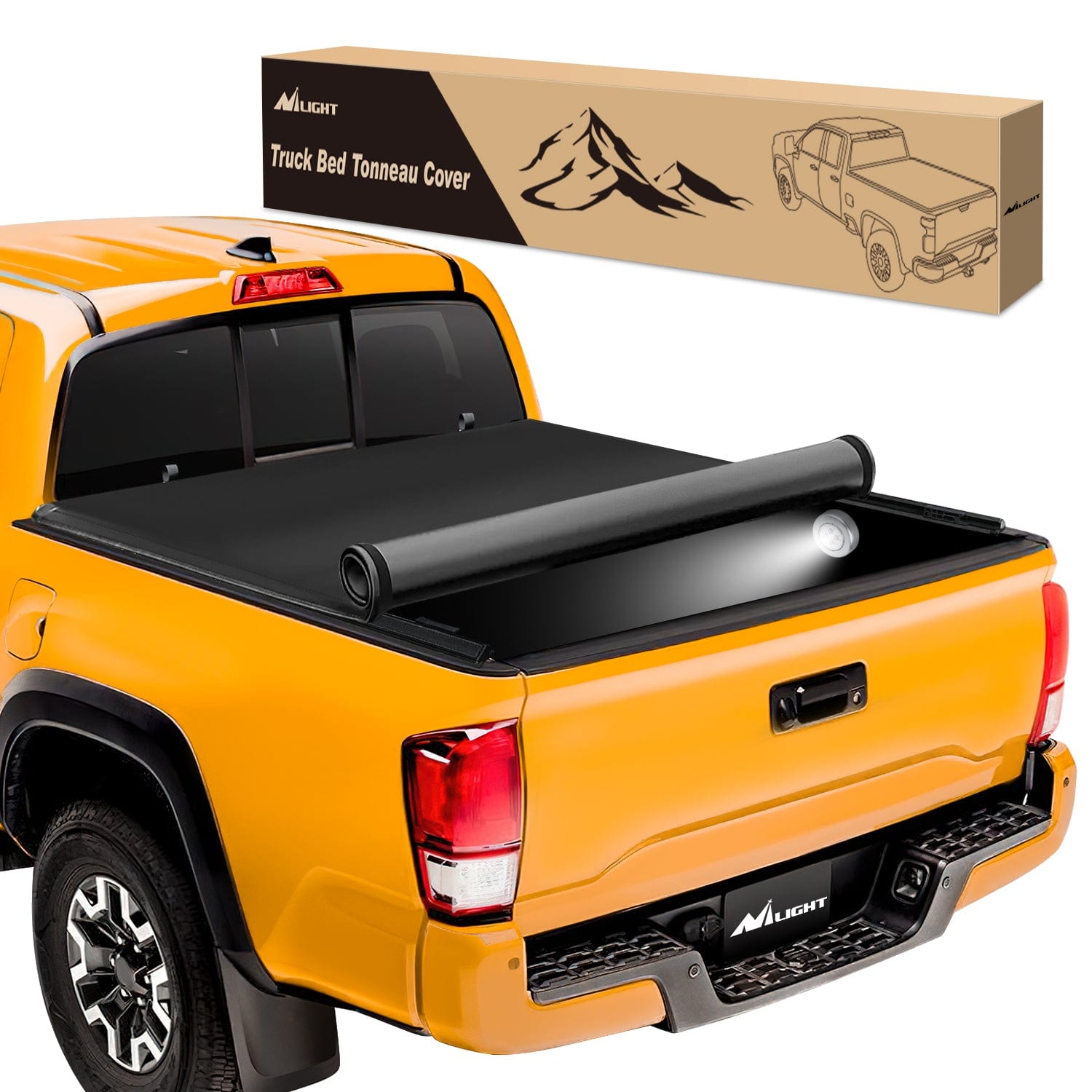 6ft Soft Roll Up Truck Bed Cover for Toyota Tacoma 2016 2017 2018 2019 2020 2021 2022 2023 2024