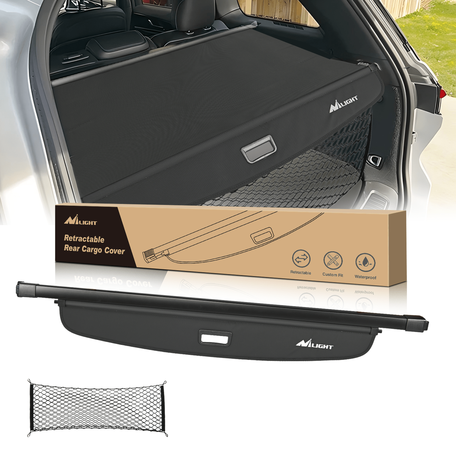 2022 2023 2024 Jeep Grand Cherokee 2 Row WL Trunk Cargo Cover