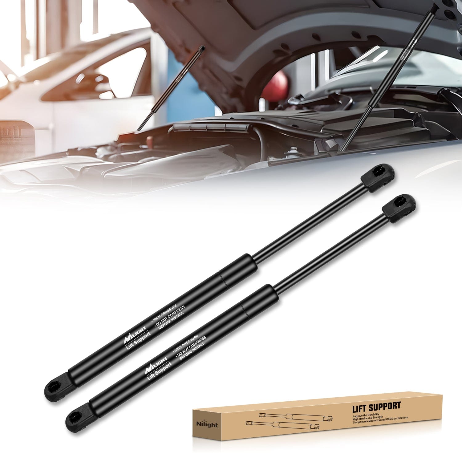 2 PCS Lift Support Struts Replacement for Jeep Grand Cherokee 1999 2000 2001 2002 2003 2004 Front Hood Gas Springs Shock Rods