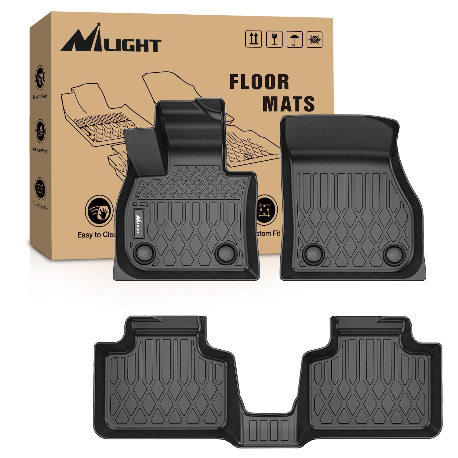 Floor Mats for 2025 2026 Mini Countryman (Not for SE/Electric Models) All Weather Custom Fit Heavy Duty Floor Liners