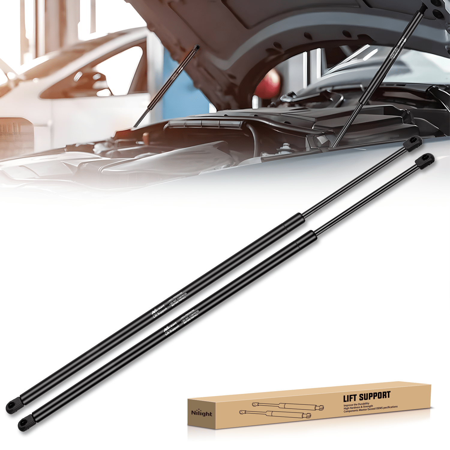 2 PCS Lift Support Struts Replacement for Toyota Camry 2007 2008 2009 2010 2011 Front Hood Gas Springs Shock Rods