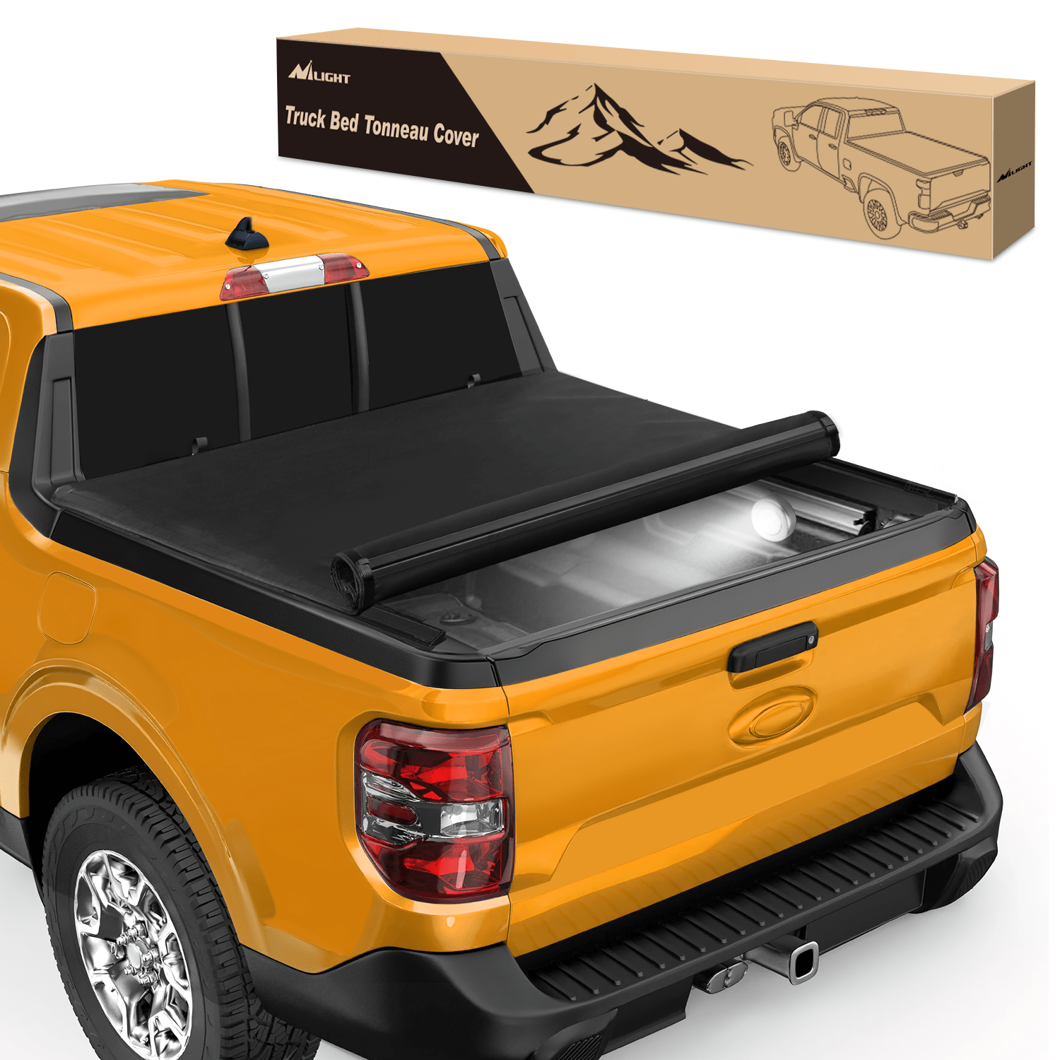 4.5ft Soft Roll Up Truck Bed Cover for Ford Maverick 2022 2023 2024 2025