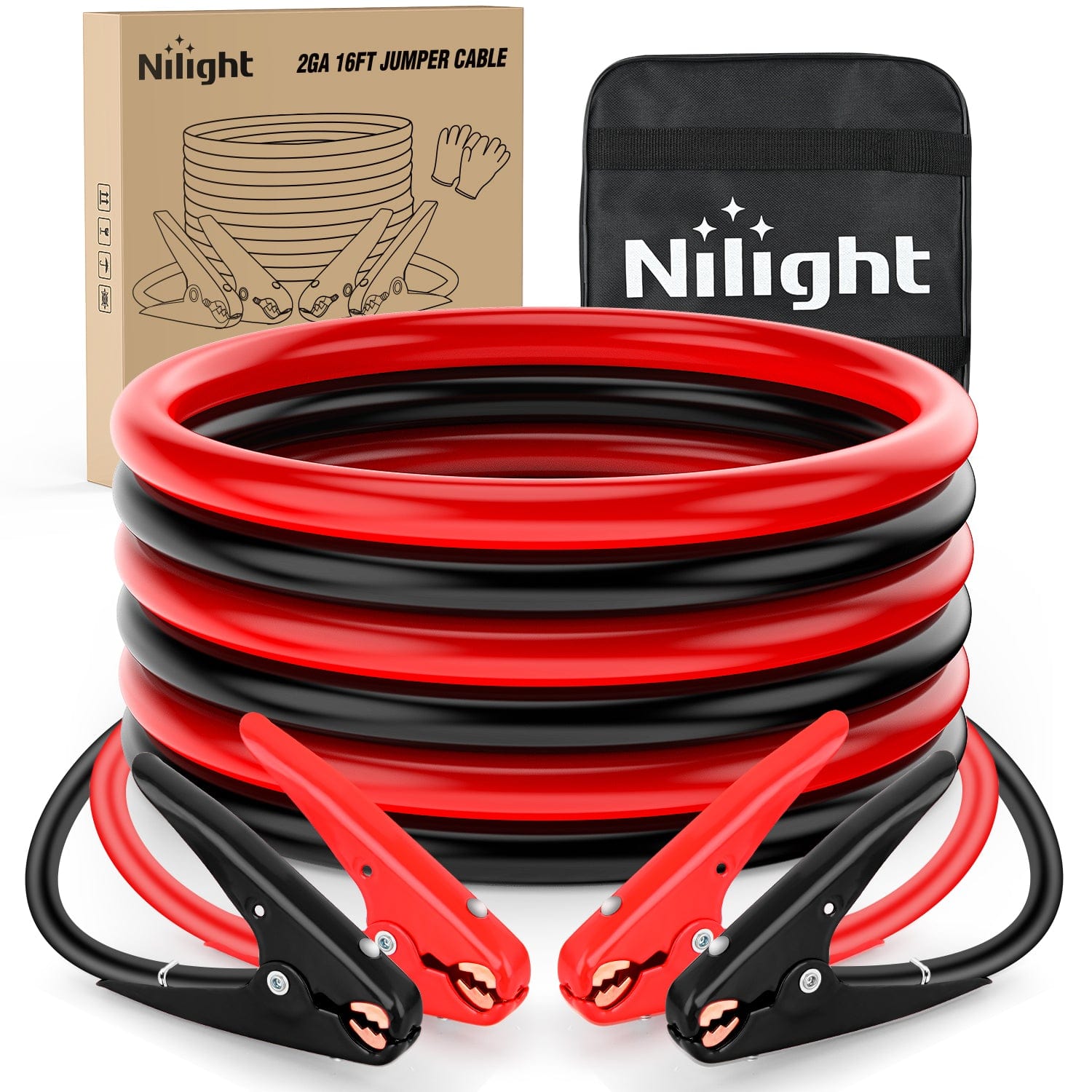 2 Gauge 16 FT Heavy Duty Jumper Cable