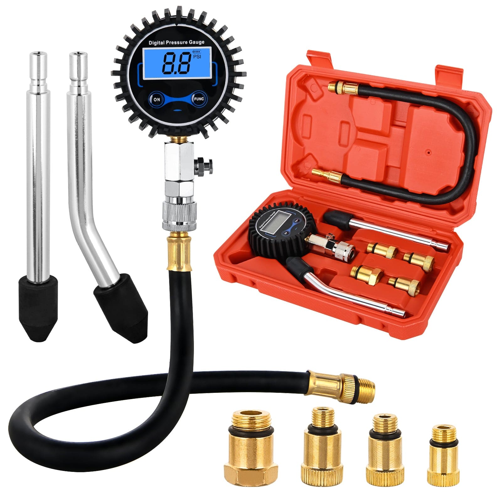 8pcs Digital Compression Tester Kit
