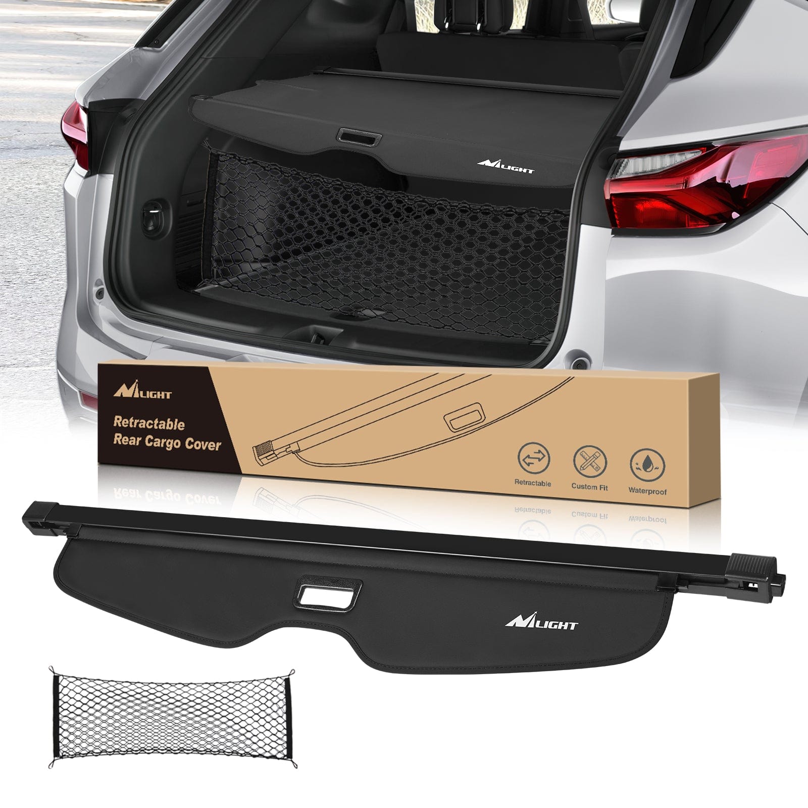 2019 2020 2021 2022 2023 2024 2025 Chevrolet Blazer Retractable Trunk Cargo Cover With Trunk Storage Net