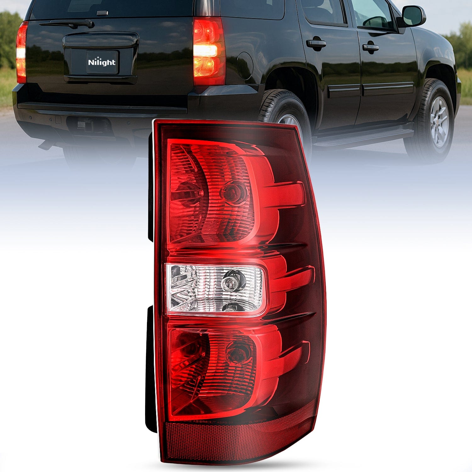 Taillight Assembly Compatible With 2007 2008 2009 2010 2011 2012 2013 2014 Chevy Chevrolet Tahoe Suburban Tail Lights Rear Lamps Replacement Passenger Side Red