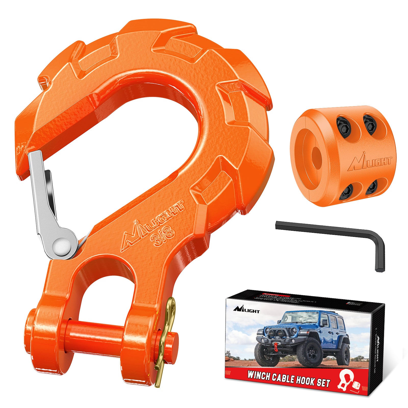 3/8 inch Grade 70 Winch Hook Orange