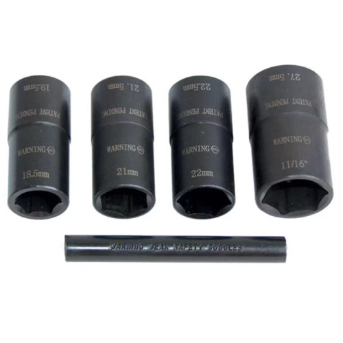 5 Pc. 1/2" Drive Dual Sided Socket Lug Nut Removal Kit w/ Pouch LTILT-1230