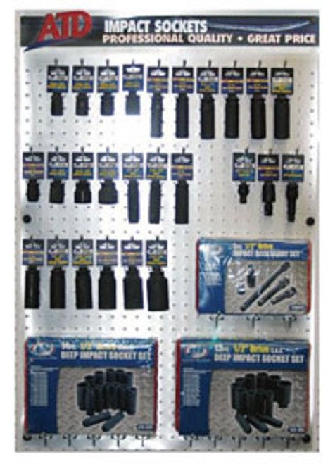 ATD Tools 1/2" Dr Popular Impact Socket Display Fixture & Product Drop