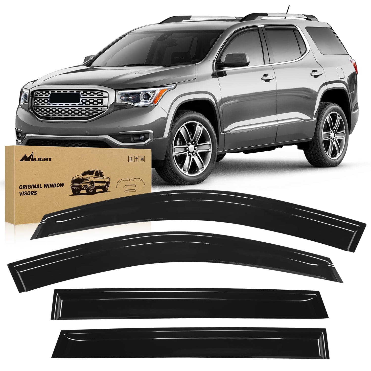4pcs Rain Guards For GMC Terrain 2010 2011 2012 2013 2014 2015 2016 2017