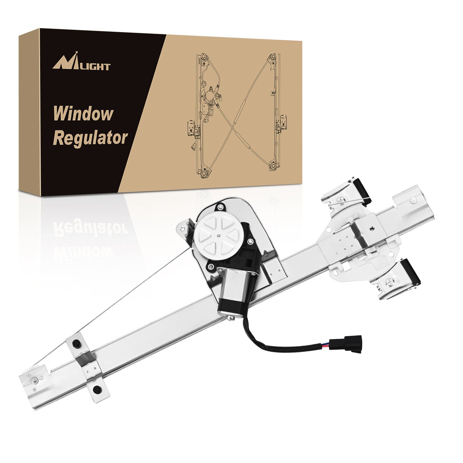 Power Window Regulator/Motor Rear Driver Side Compatible with Chevrolet Silverado/GMC Sierra 1500 2500 HD 3500 HD 2007 2008 2009 2010 2011 2012 2013,Rear Left,741-388