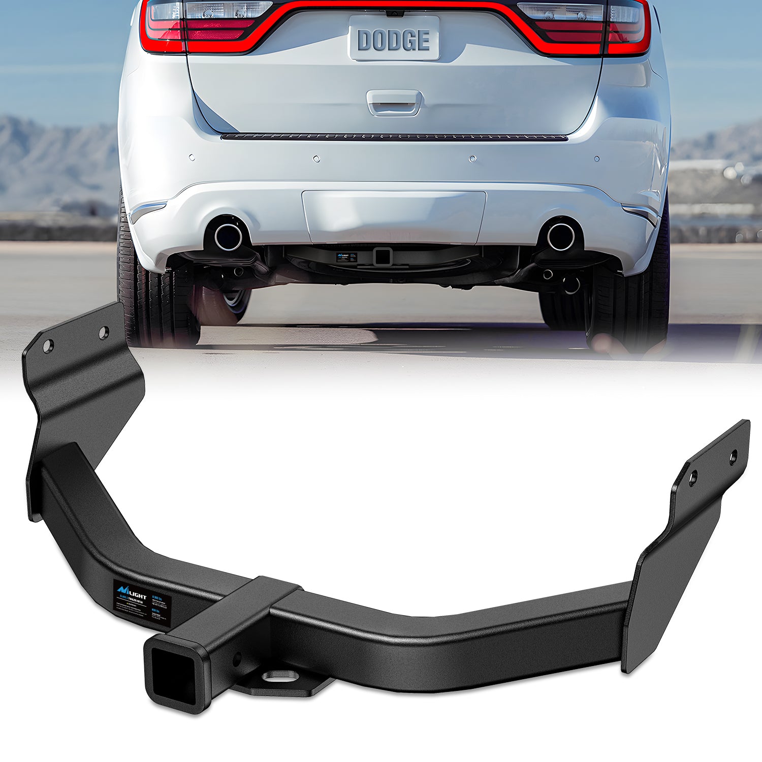 Class 3 Trailer Hitch Fits Dodge Durango 2011-2024 & Jeep Grand Cherokee 2012-2021 2-inch Hitch Receiver Multi-Fit Hitch to Receive Ball Mount Cargo Carrier Bike Rack Tow Hook
