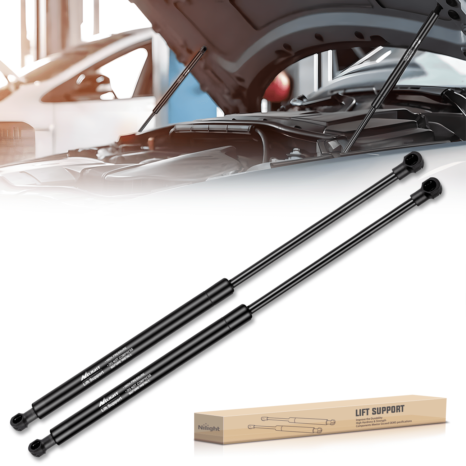 2 PCS Lift Support Struts Replacement for Toyota 4Runner 2003 2004 2005 2006 2007 2008 2009 Front Hood Gas Springs Shock Rods