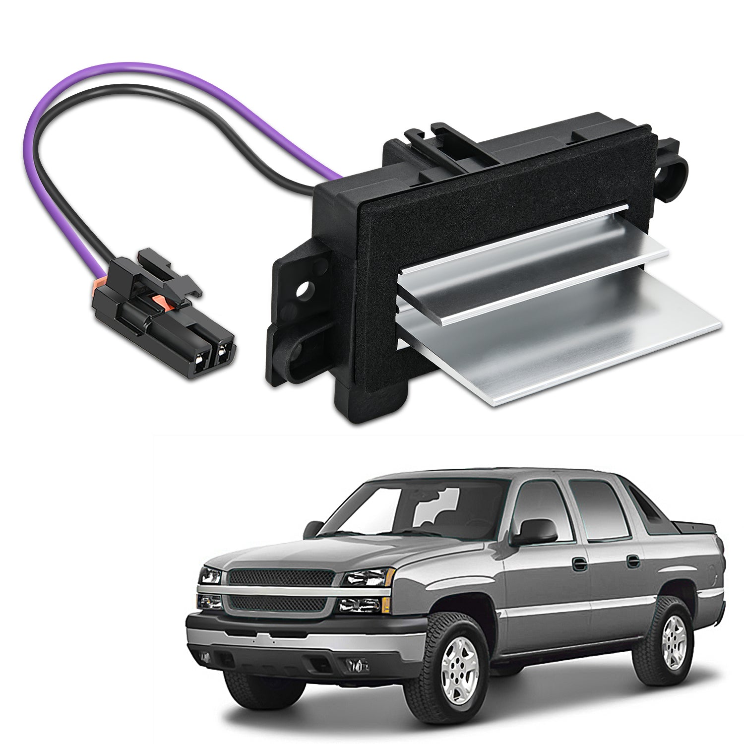 AC Blower Motor Resistor Blower Control Module Fit for Chevy Silverado 1500, GMC Envoy, Cadillac Escalade 2003 2004 2005 2006 2007 Replace 15-80567 89018778 52495874 4P1516