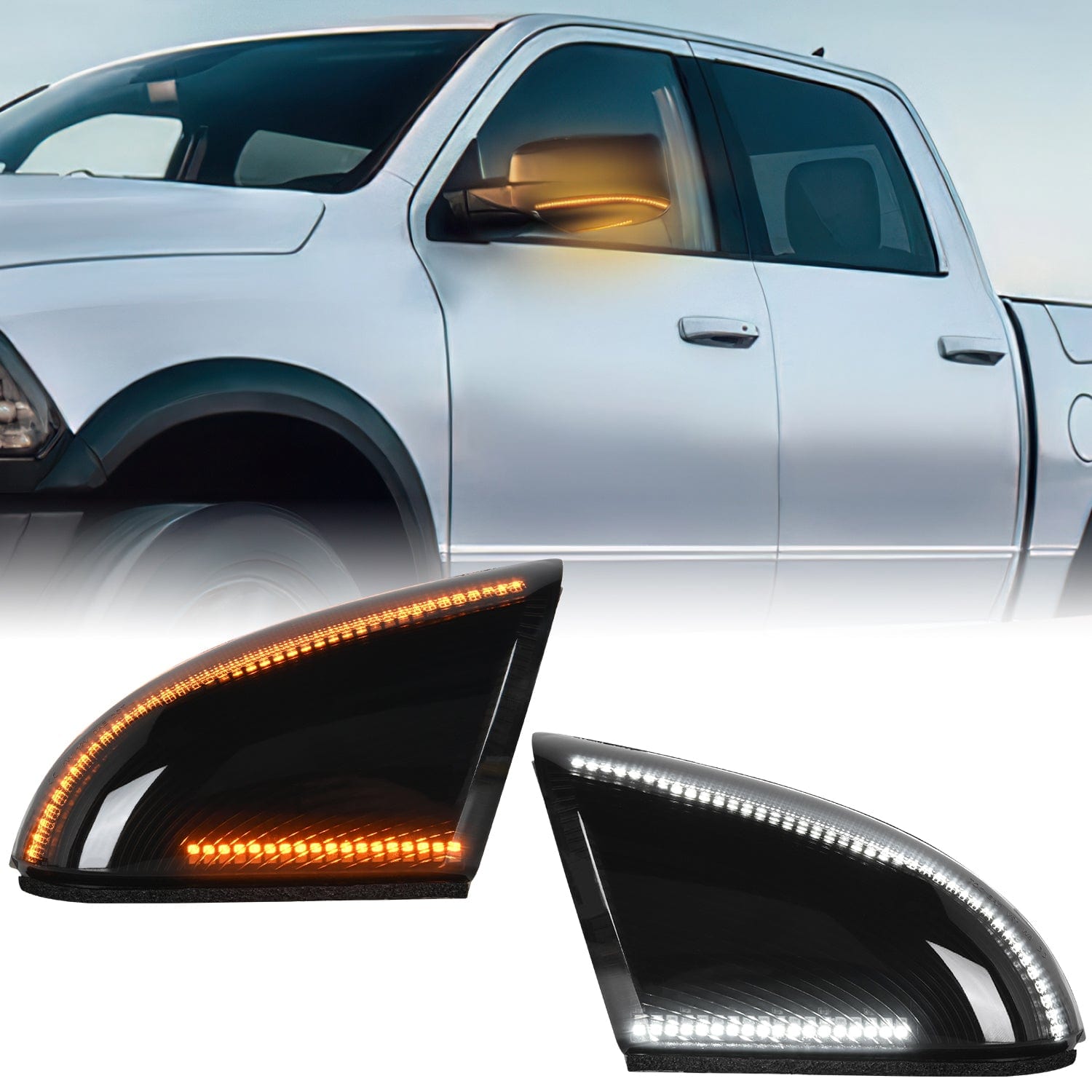 Side Mirror Marker Light for 2009 2010 2011 2012 2013 2014 2015 2016 2017 2018 2019 2020 2021 2022 Dodge Ram 1500 1500 Classic 2500 3500