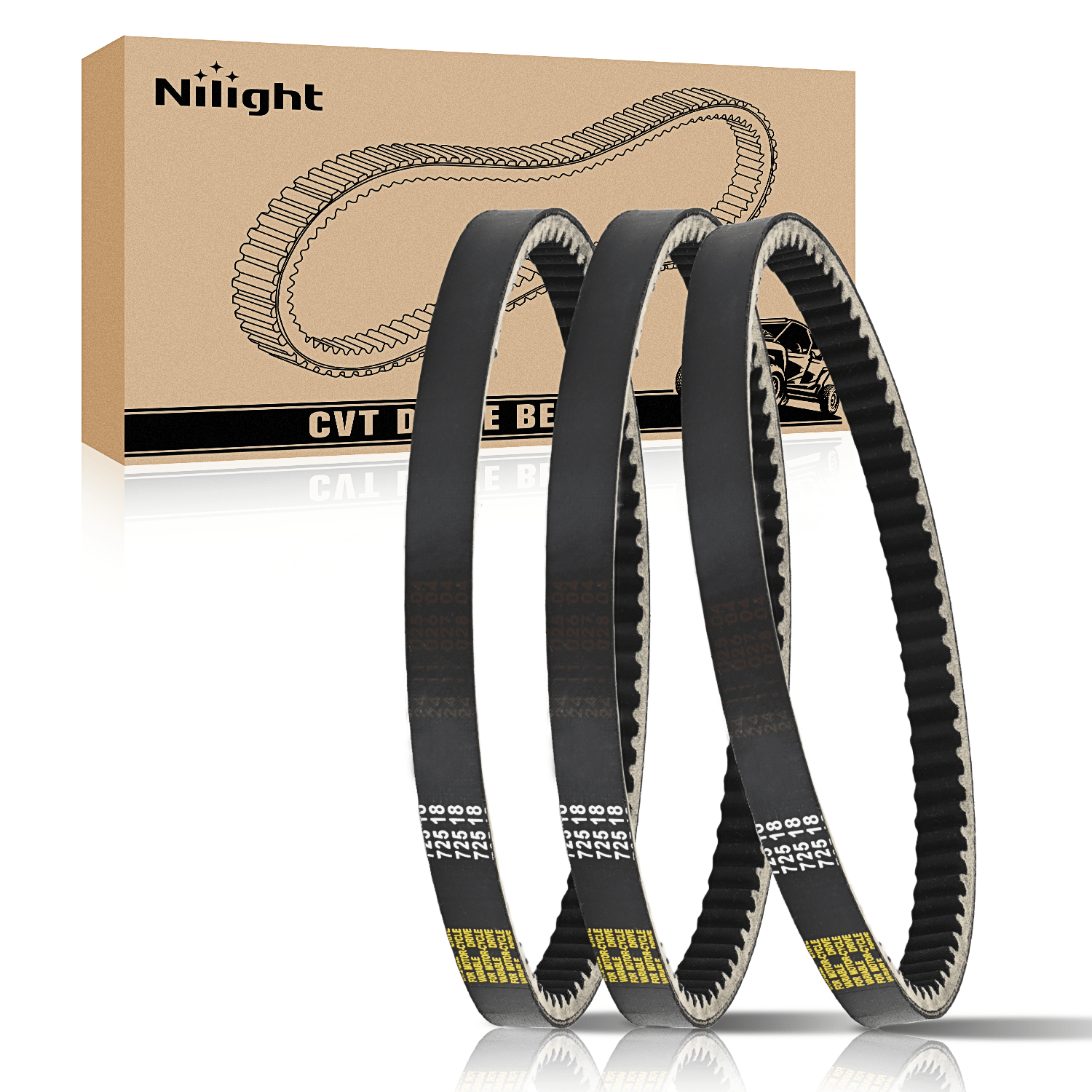 725 Go Kart Drive Belt Fit for Hammerhead 80T Mudhead 208R 14704 Trailmaster Mid Karts MB200 XRX Mud Head Go Kart 6.5HP Engine 30 Series Torque Converter Belt Replacement 9.100.018-725, 3 Pack